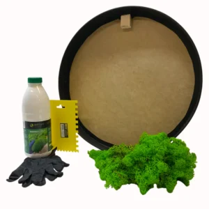 Ekomoss kerek mohakép készítő DIY szett izlandi zuzmóval