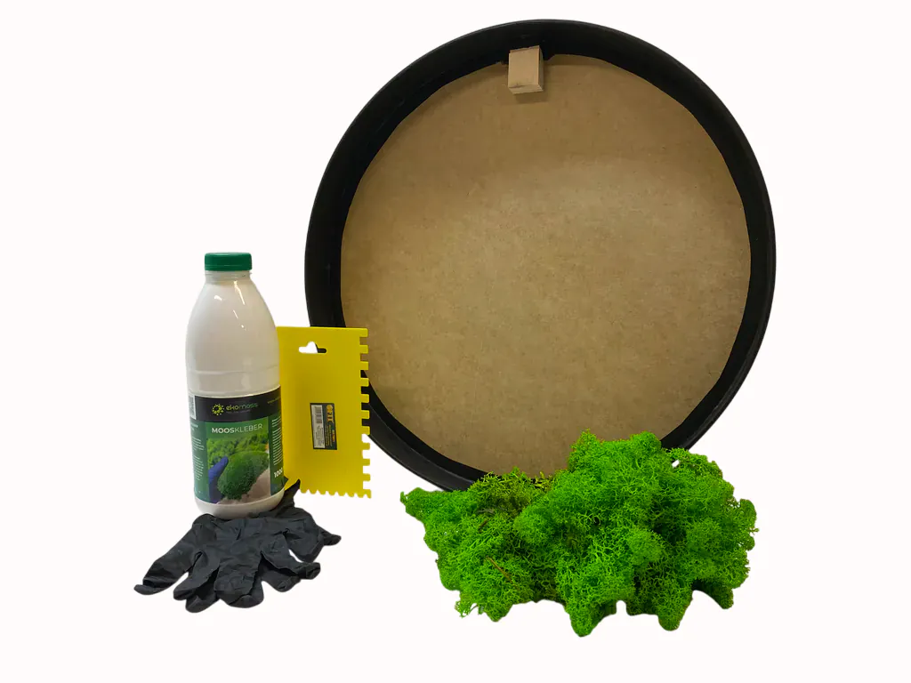 Ekomoss Runde Moosbild selber machen Set – Islandmoos Ekomoss kerek mohakép készítő DIY szett izlandi zuzmóval