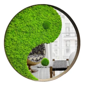 Yin-Yang moha tükör izlandi mohával és gömbmohával