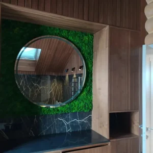 Mohás fürdőszobai tükör, mohatükör