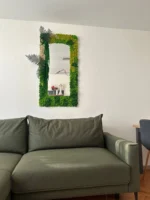 Mohás tükör izlandi mohával és növényekkel
