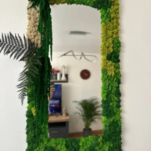 Mohás tükör izlandi mohával és növényekkel