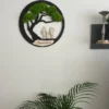 Wanddeko Familie mit Moosbaum mit individueller Gravur Családfa fali dekoráció mohafa egyedi gravírozással