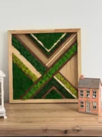 Mohakép fával és geometrikus átlós mintával