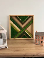 Mohakép fával és geometrikus átlós mintával