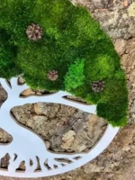 Moha életfa provence-i mohával és tobozokkal enteriőrben