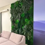 Trópusi design (élő és műnövények keveréke)