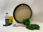 Kerek mohakép készítő DIY szett szárított virágokkal