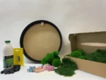 Kerek mohakép készítő DIY szett szárított virágokkal