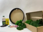 Kerek mohakép készítő DIY szett szárított virágokkal