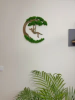 Moha sziluett kép Hintázó lány kézműves mohakép