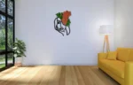 Női moha portré fali dekoráció